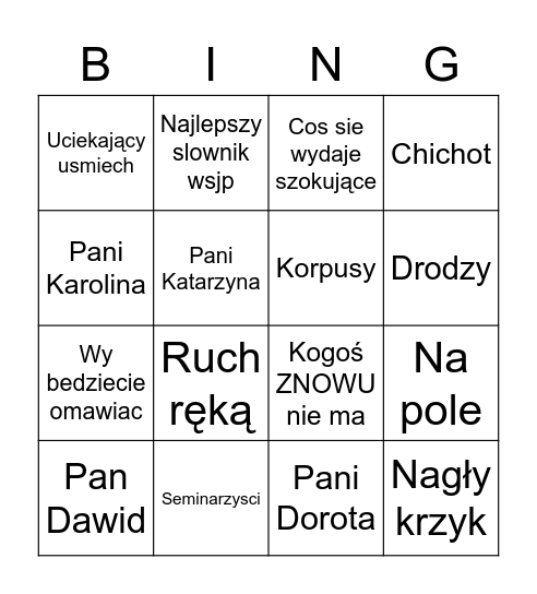 Karciarki bingo Card