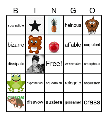 US Humanities Vocab Week 9 Bingo Card