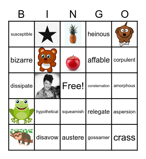 US Humanities Vocab Week 9 Bingo Card