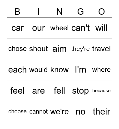 End of the Year BINGO Card