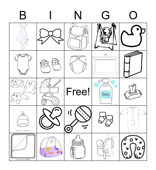 Baby Shower Bingo Card