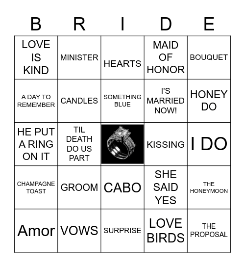 MAYRA IS GETTING HITCHED!!!! Bingo Card