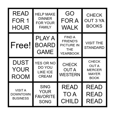 TEEN BINGO Card