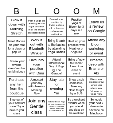 Name Bingo Card