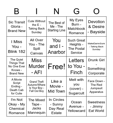 EMO Round 1 Bingo Card