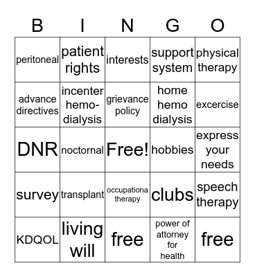 SOCIAL WORK EDUCATION Bingo Card
