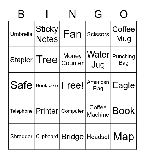 Office Bingo Card