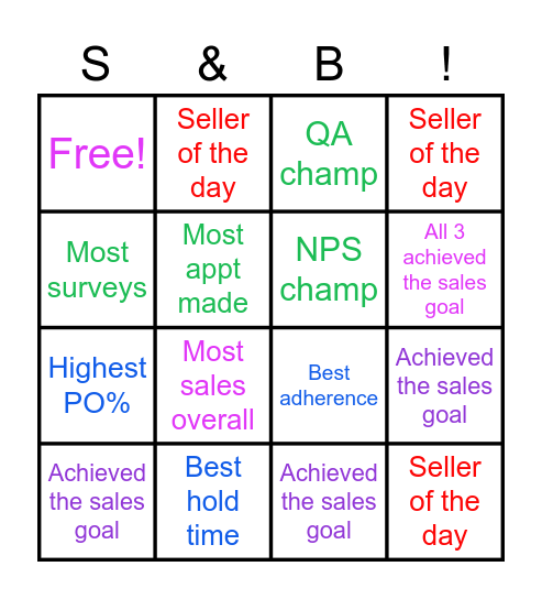 CLEAR THE BOARD Bingo Card