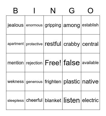 Sonday 2 Level 18 Bingo Card