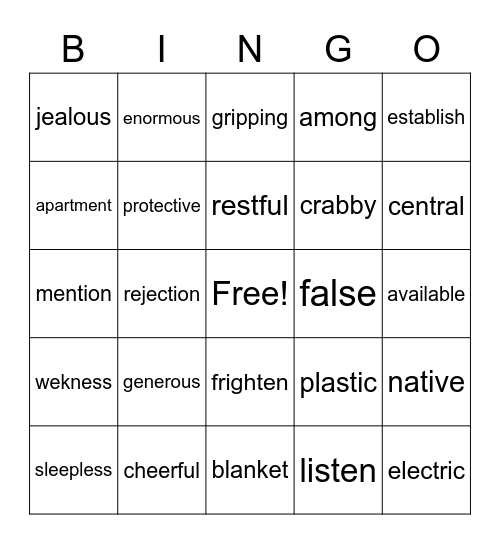 Sonday 2 Level 18 Bingo Card