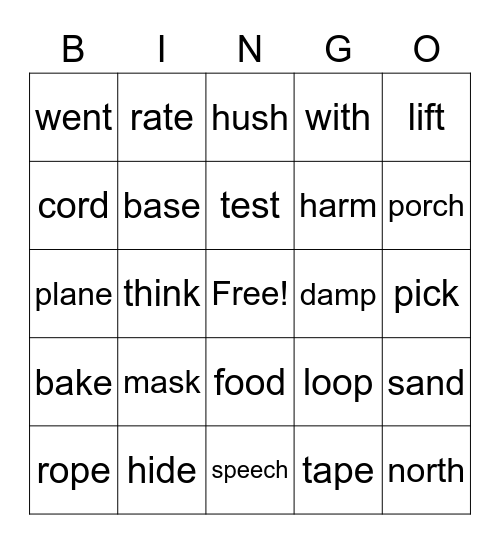 Sonday 1 Level 27 Bingo Card