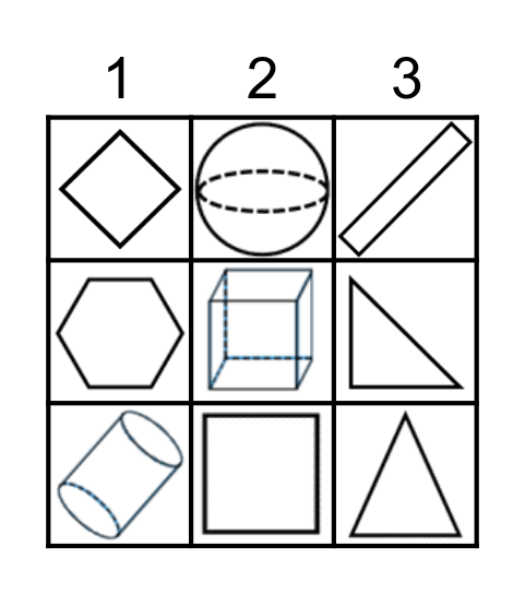 Kindergarten Shapes Bingo Card