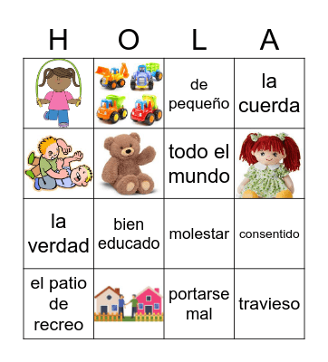 ESP2 Cap 4A Bingo Card