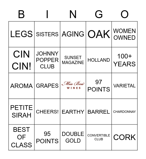 V I N O Bingo Card