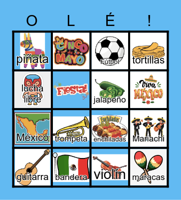 Cinco de Mayo Bingo Card