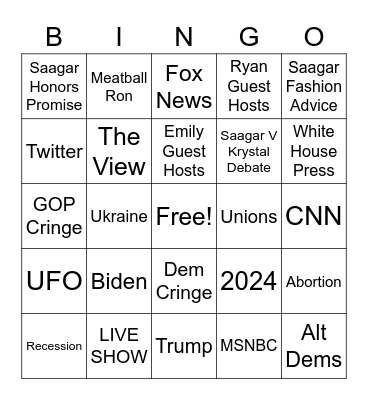BreakingPoints Bingo Card