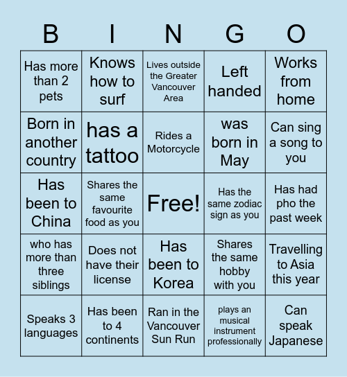 Roots Collective Bingo Card