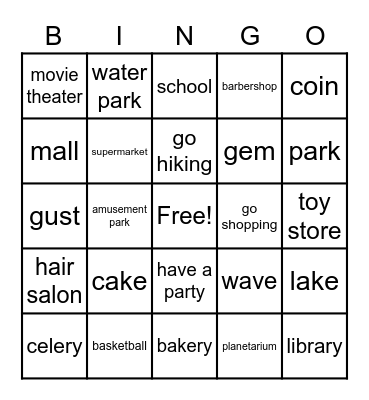 Review Bingo Card
