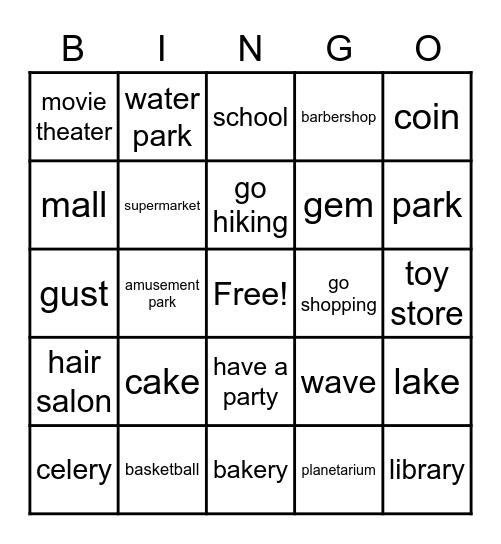 Review Bingo Card