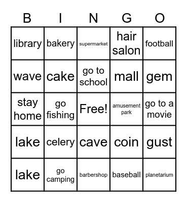 Review Bingo Card