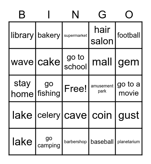 Review Bingo Card