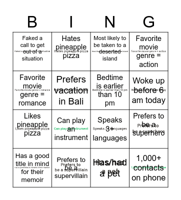 gmk legal BINGO Card
