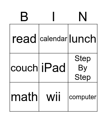 Classroom BINGO Card