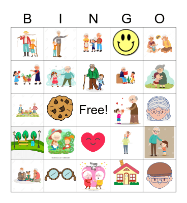 grandparent's day Bingo Card