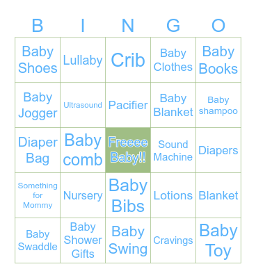 Holly’s Baby Shower Bingo Card