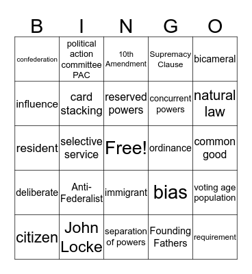 Progress Monitoring Review Bingo Card