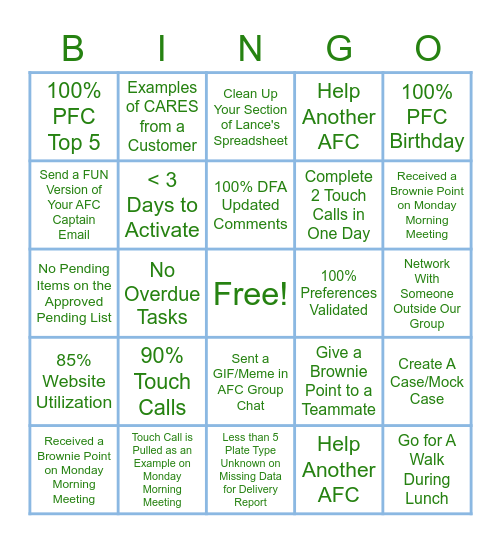 May Bingo Card