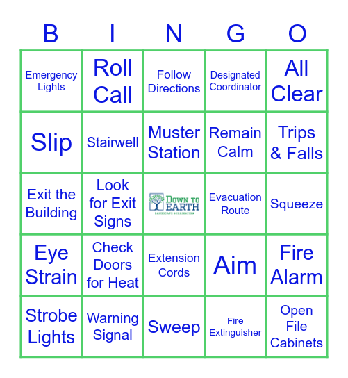 SAFETY Bingo Card