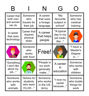 Career Day Bingo Card