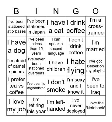 Top 3 Icebreaker Bingo Card