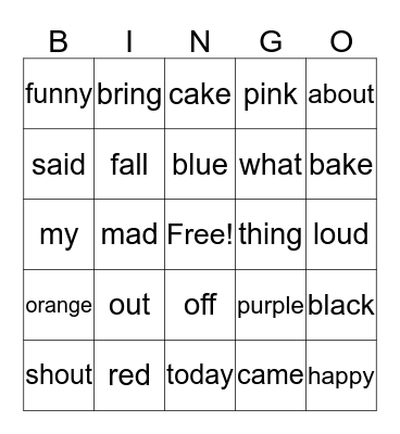 Bingo Card