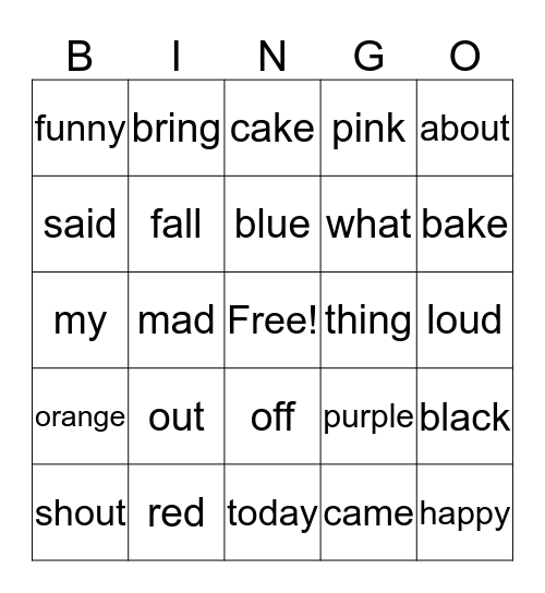 Bingo Card