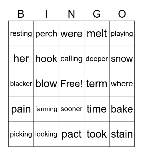 Level 30 Bingo Card