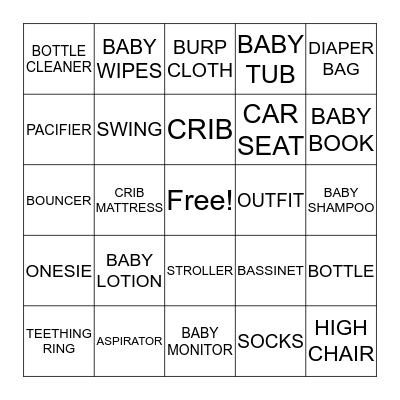 BABY BOY OR BABY GIRL? Bingo Card