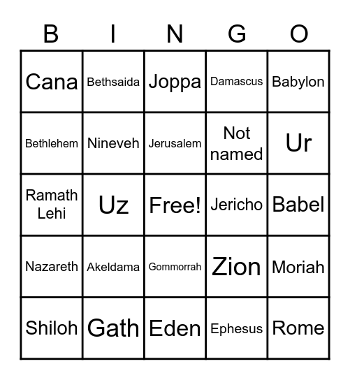 "Going Beyond the Borders" Bingo Card