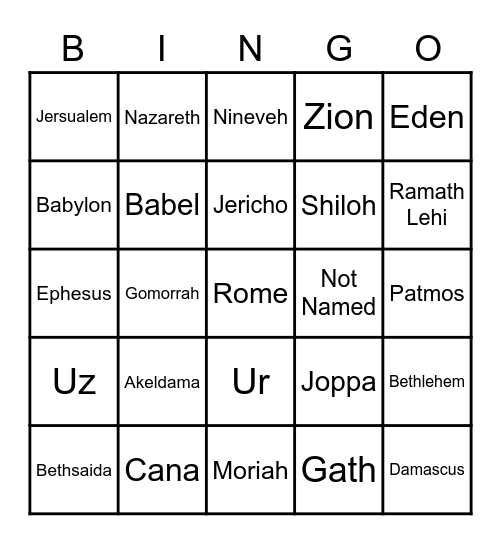 "Going Beyond the Borders" Bingo Card