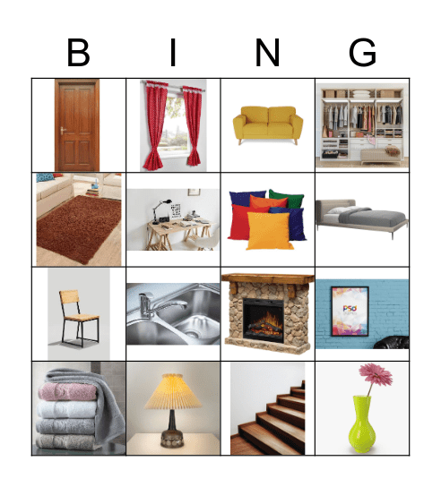 Furniture Bingo Card
