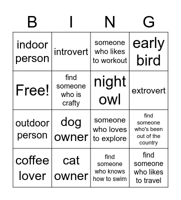 BINGO Card