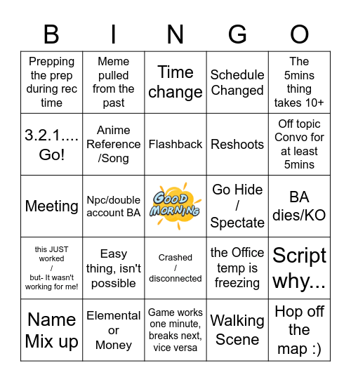 BA Bingo V3 Bingo Card