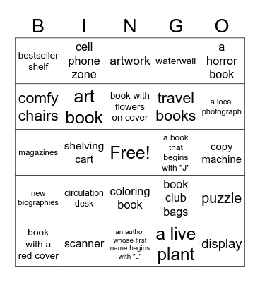 Library Bingo Card