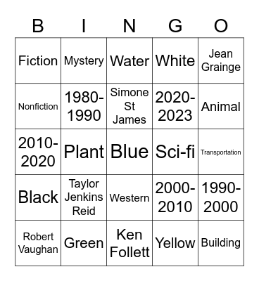 Potpourri Bingo Card