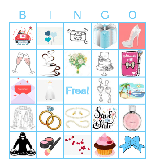 Bridal Bingo Card