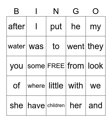 Phonics 4 Reading L1-L8 Bingo Card