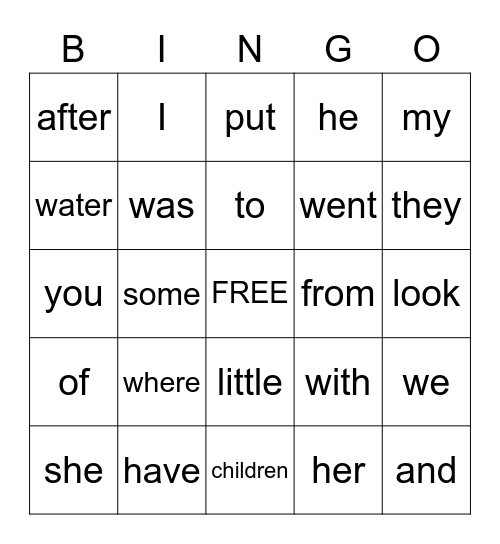 Phonics 4 Reading L1-L8 Bingo Card