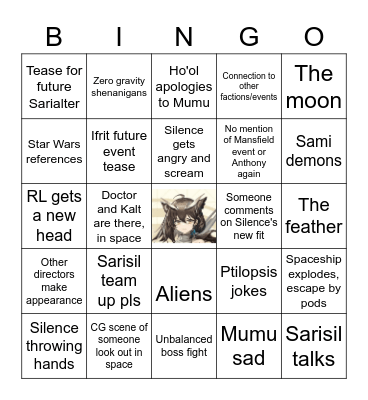 Lonetrail bingo Card