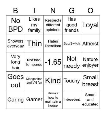 Nefyro's bingo Card